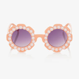 Angel's Face-نظارات شمسية مزينة بلؤلؤ لون زهري للبنات | Childrensalon