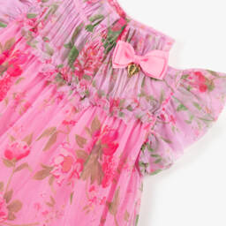 Angel's Face-Girls Pink Floral Tulle Dress | Childrensalon