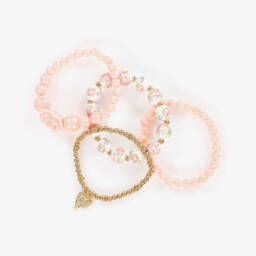 Angel's Face-Girls Pink & Gold Bracelets (4 Pack) | Childrensalon