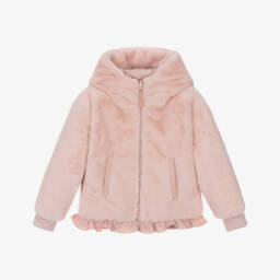 Angel's Face-Girls Pink Reversible Faux Fur Jacket | Childrensalon