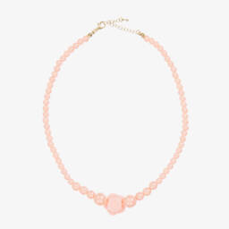 Angel's Face-Girls Pink Rose Necklace (46cm) | Childrensalon