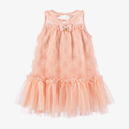 Angel's Face-Girls Pink Tulle Daisy Dress | Childrensalon