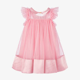 Angel's Face-Girls Pink Tulle & Satin Dress | Childrensalon