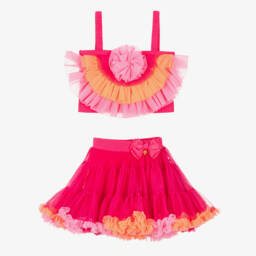 Angel's Face-Girls Pink Tulle Skirt Set | Childrensalon