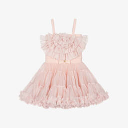 Angel's Face-Girls Sparkly Pink Ruffled Tulle Skirt Set | Childrensalon