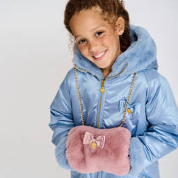 Angel's Face-Pink Hand Muff Bag (24cm) | Childrensalon