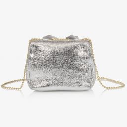 Angel's Face-Silver Bow Handbag (17cm) | Childrensalon