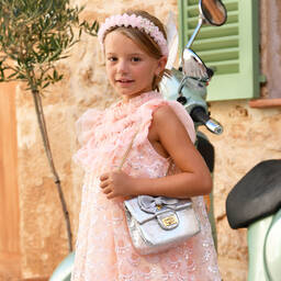 Angel's Face-Silver Bow Handbag (17cm) | Childrensalon