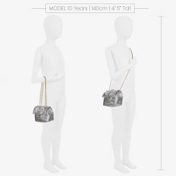 Angel's Face-Silver Bow Handbag (17cm) | Childrensalon
