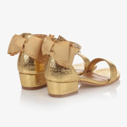 Angel's Face-Teen Gold Faux Leather Sandals | Childrensalon