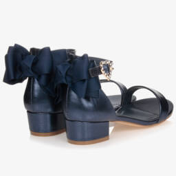 Angel's Face-Teen Navy Blue Bow Sandals | Childrensalon