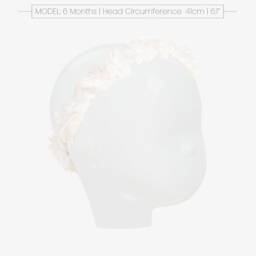 Artesanía Granlei-Baby Girls Ivory Flower Headband | Childrensalon