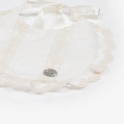 Artesanía Granlei-مريلة دانتيل وتول لون عاجي للمولودات | Childrensalon