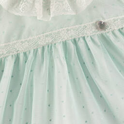 Artesanía Granlei-Baby Girls Mint Green Tulle & Lace Dress | Childrensalon