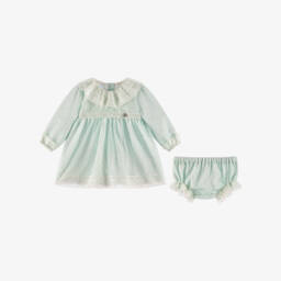 Artesanía Granlei-Baby Girls Mint Green Tulle & Lace Dress | Childrensalon