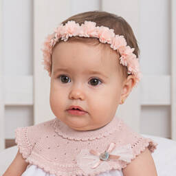 Artesanía Granlei-Baby Girls Pink Fabric Flowers Headband | Childrensalon