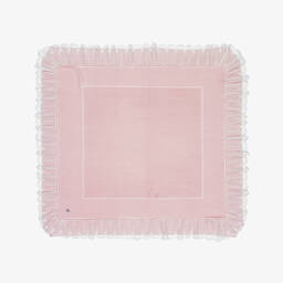 Artesanía Granlei-بطانية أكريليك لون زهري للمولودات (105 سم) | Childrensalon