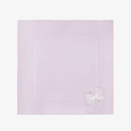Artesanía Granlei-Baby Girls Purple Tulle Bow Blanket (102cm) | Childrensalon