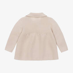 Artesanía Granlei-كارديغان مزيج قطن محبوك لون بيج للأطفال | Childrensalon