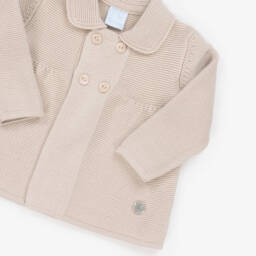 Artesanía Granlei-Beige Knitted Cardigan | Childrensalon