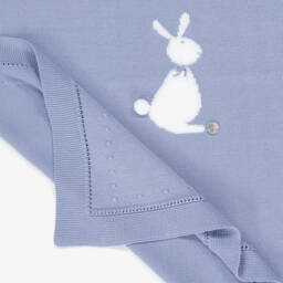 Artesanía Granlei-Blue Bunny Baby Blanket (82cm) | Childrensalon