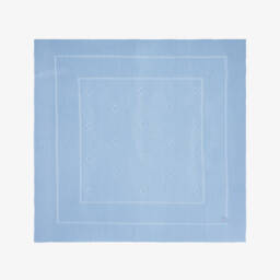 Artesanía Granlei-Blue Openwork Knitted Baby Blanket (106cm) | Childrensalon