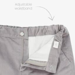 Artesanía Granlei-Boys Blue Fair Isle & Grey Corduroy Shorts Set | Childrensalon