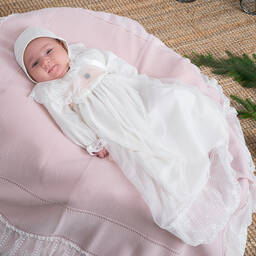 Artesanía Granlei-فستان مراسم لون عاجي للمولودات | Childrensalon