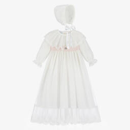 Artesanía Granlei-فستان مراسم لون عاجي للمولودات | Childrensalon