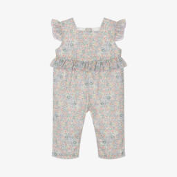 Artesanía Granlei-Girls Lilac Floral Jumpsuit | Childrensalon