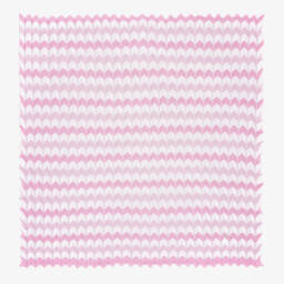 Artesanía Granlei-Girls Pink Cotton Zigzag Knit Shawl (112cm) | Childrensalon