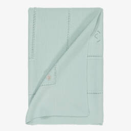 Artesanía Granlei-بطانية محبوكة أطفال رضع لون أخضر (106 سم) | Childrensalon