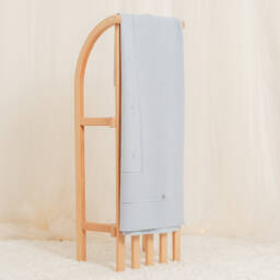 Artesanía Granlei-Grey Openwork Knitted Baby Blanket (106cm) | Childrensalon