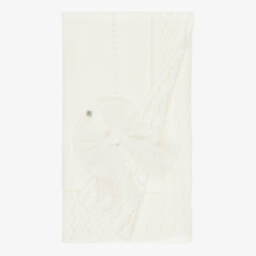 Artesanía Granlei-Ivory Cotton Knit Baby Blanket (105cm) | Childrensalon