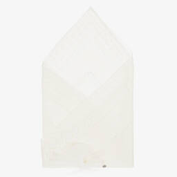 Artesanía Granlei-Ivory Cotton Knit Baby Blanket (105cm) | Childrensalon