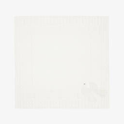 Artesanía Granlei-Ivory Cotton Knit Baby Blanket (105cm) | Childrensalon
