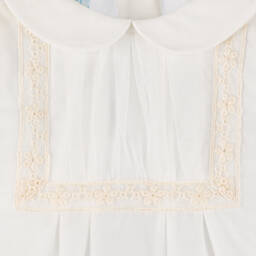 Artesanía Granlei-Ivory Embroidered Tulle Baby Shortie | Childrensalon