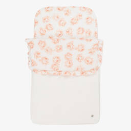 Artesanía Granlei-Ivory Knit Floral Baby Nest (72cm) | Childrensalon