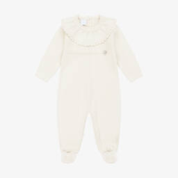 Ivory Knitted Babygrow 