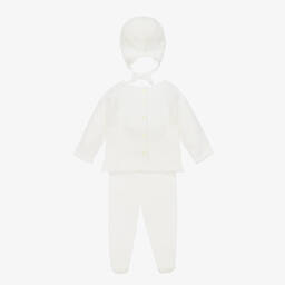 Artesanía Granlei-طقم أفرول أكريليك محبوك لون عاجي | Childrensalon