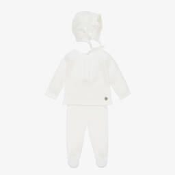 Artesanía Granlei-طقم أفرول أكريليك محبوك لون عاجي | Childrensalon