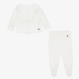 Artesanía Granlei-طقم أفرول أكريليك محبوك لون عاجي | Childrensalon