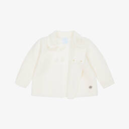 Artesanía Granlei-Ivory Knitted Cardigan | Childrensalon