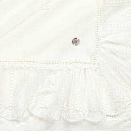 Artesanía Granlei-بطانية محبوكة لون عاجي (105 سم) | Childrensalon