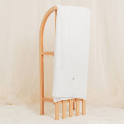 Artesanía Granlei-Ivory Openwork Knitted Baby Blanket (106cm) | Childrensalon