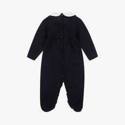 Artesanía Granlei-أفرول بيبي غرو بوم بوم أكريليك محبوك لون كحلي | Childrensalon