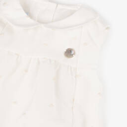 Artesanía Granlei-White Tulle Polka Dot Shortie Set | Childrensalon