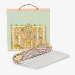 Atelier Choux Paris-Blue Mansion Swaddle (97cm) | Childrensalon