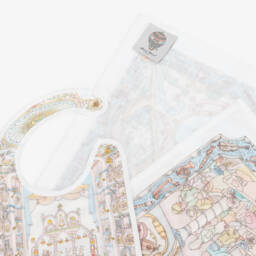 Atelier Choux Paris-Blue Organic Cotton Opera Swaddle & Bib Set | Childrensalon