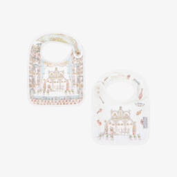 Atelier Choux Paris-Blue Organic Cotton Opera Swaddle & Bib Set | Childrensalon